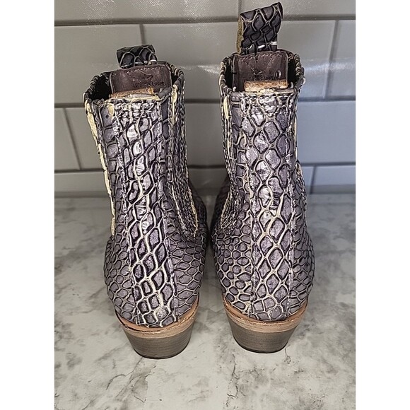 Freebird by Steven Faith Women’s 9/9.5 Ankle Boots  Leather Snake Skin *READ - Picture 5 of 16